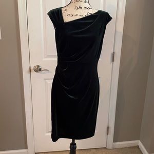 Lauren by Ralph Lauren Velvety Green Dress
